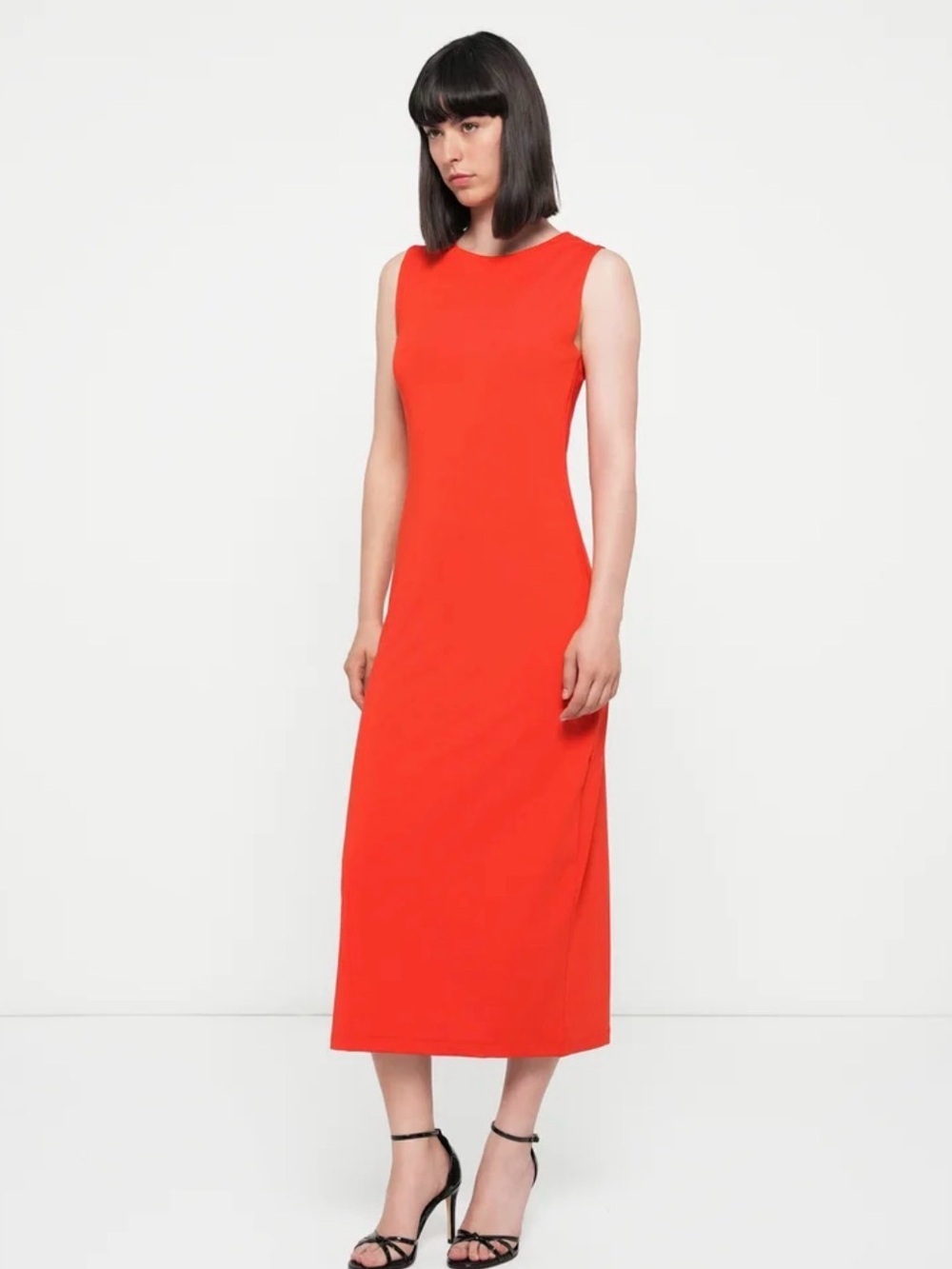 Day birger et mikkelsen Sleeveless bright orange Midi Sheath Dress size L